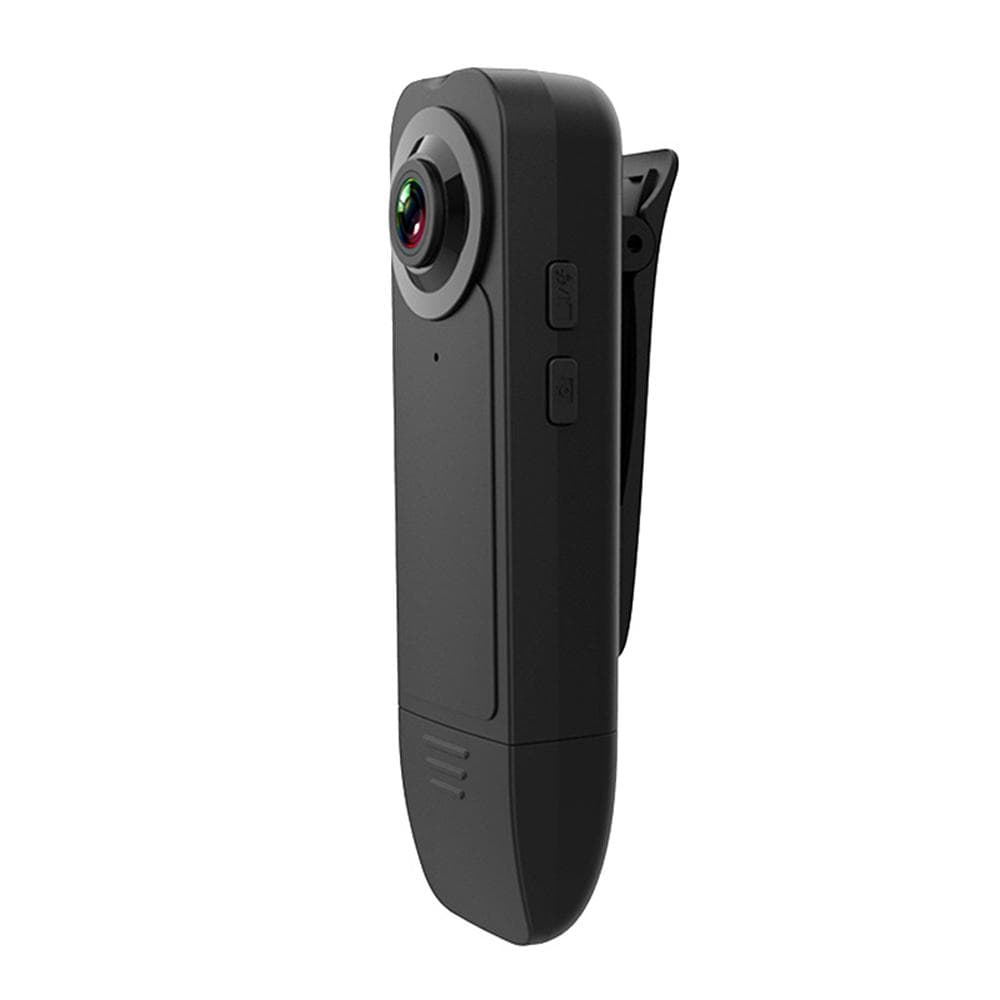 1080P Mini Body Camera with Audio Clip-on Video Recorder Wide Angle Video Camera Built-in Battery black