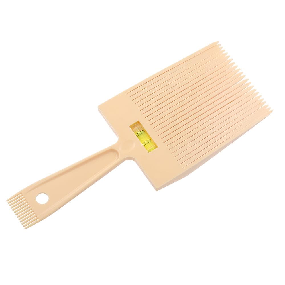 Dual-Ended Hair Comb Barber Clipper Flat Top Styling Comb Accurate System Hairdressing Tool Wide beige
