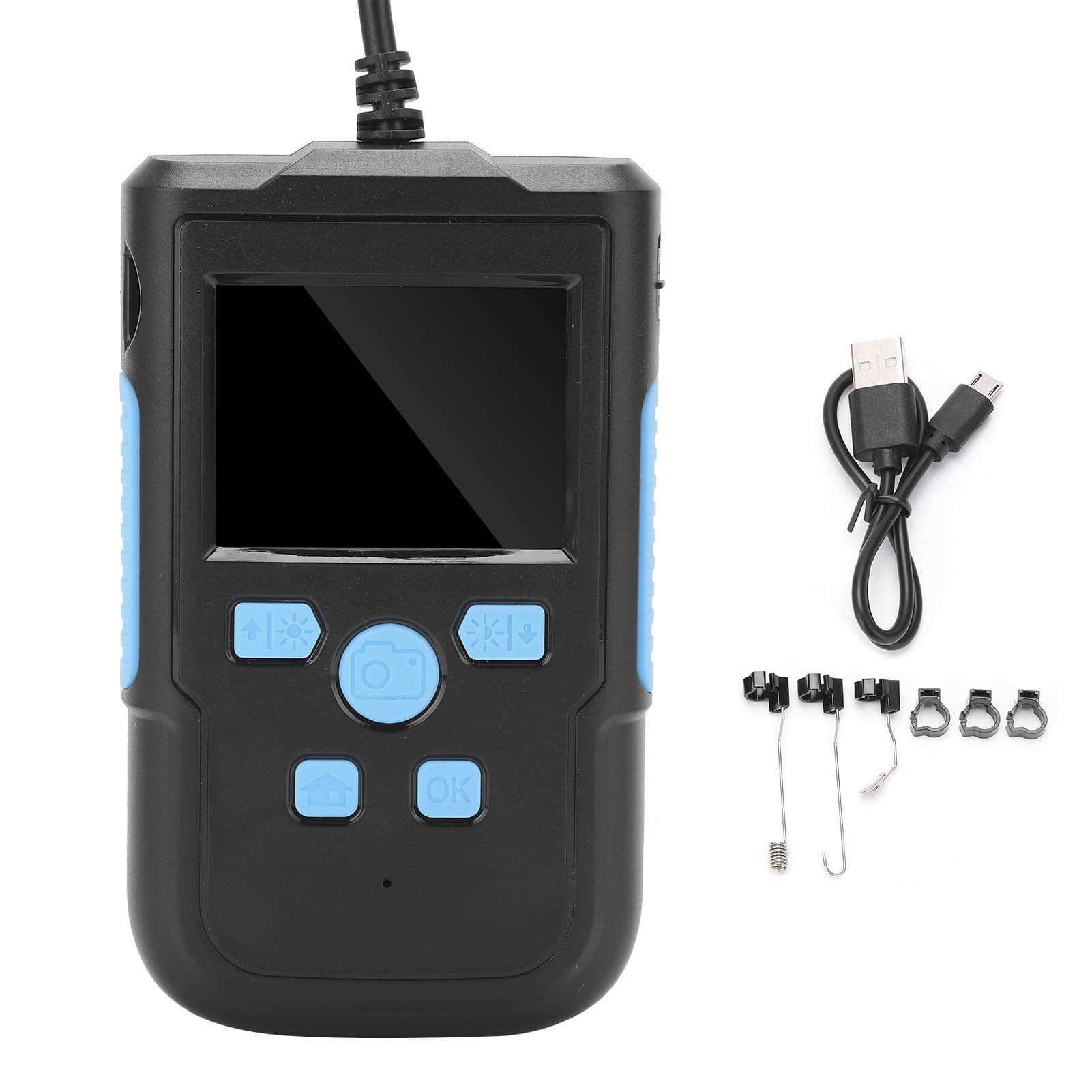 2MP Industrial Endoscope 2.4in HD Display for Industrial with IP67 5.5mm Lens Portable Blue2m/6.6ft 2 Meters