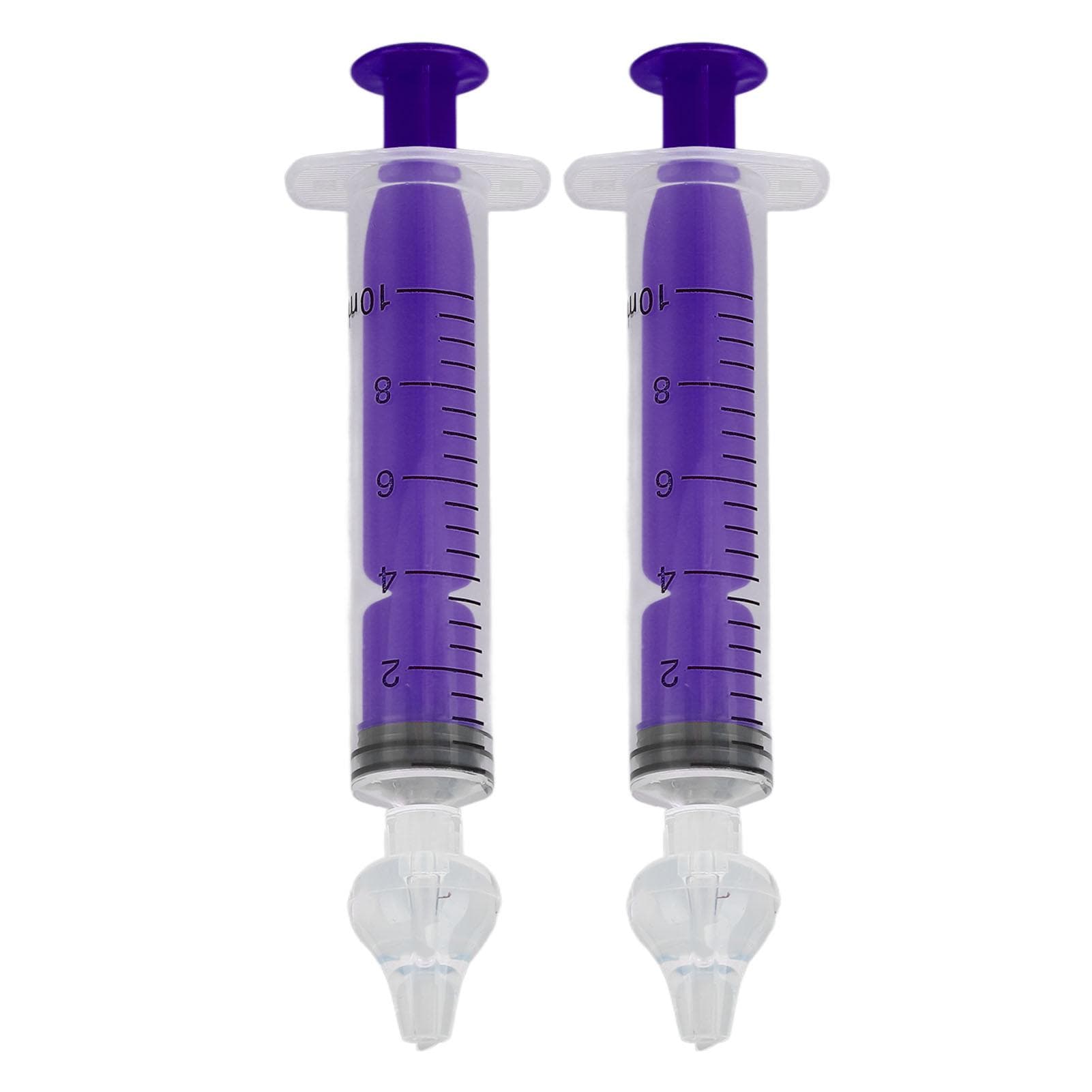 2pcs Syringe Baby Nasal Irrigator 10ml Silicone Reusable Washable Infant Nasal Rinsing Device purple