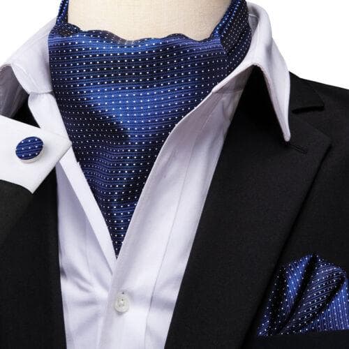 Gold Paisley Mens Silk Ascot Cravat Tie Formal Scarf Handkerchief Cufflinks Set AS-1087