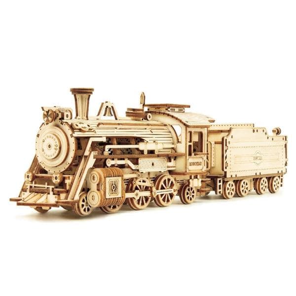 3D Puzzle Mechanical Wooden Building Kits Assembly Toy Gift for Children Adult MC501 Steam Train