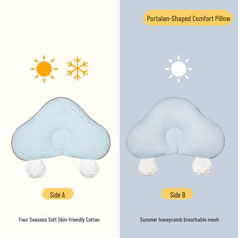 Anti-Tilt Baby Pillow: Breathable, Flat Head Correction, Newborn Gift 31x45 cm