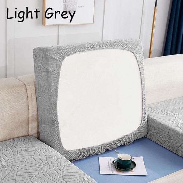 Multi-size Waterproof Sofa Seat Cover Jacquard Elastic Sofa Cushion Cover Sofa Cover 160-190cm light gray