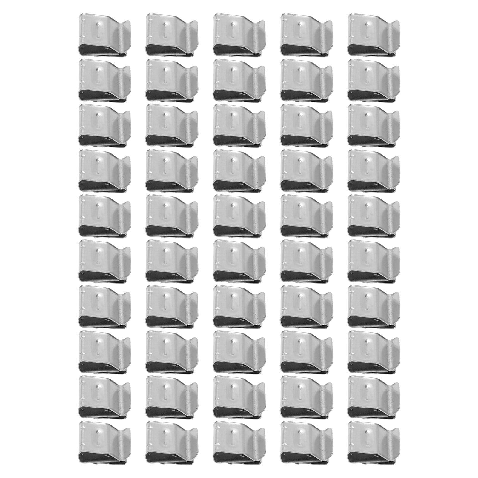 50Pcs Cable Clip 2 Wire Stainless Steel Cord Fixing Holder Clamp Set Kit for Solar Panel