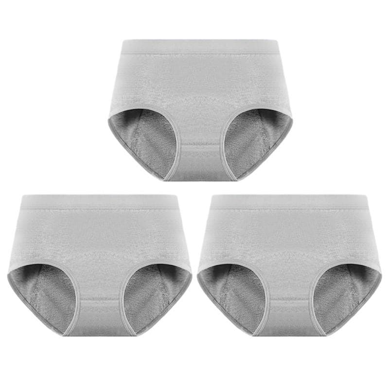 Teenage Girls Menstrual Briefs 3pcs High Waisted Leak Proof Underwear Panties M/160