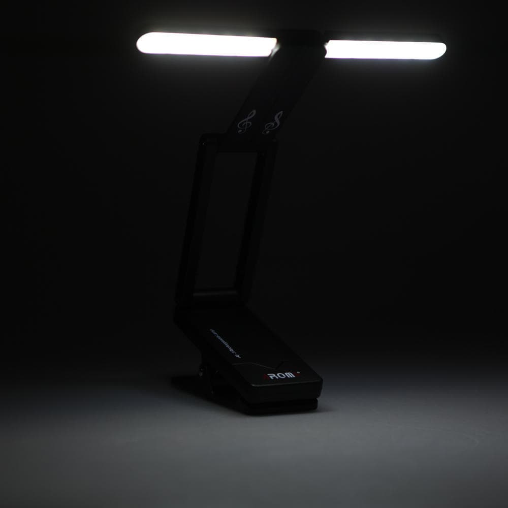 Aroma Clip-on Rechargeable Music Stand Lamp for Piano LED Stage Light Hot black
