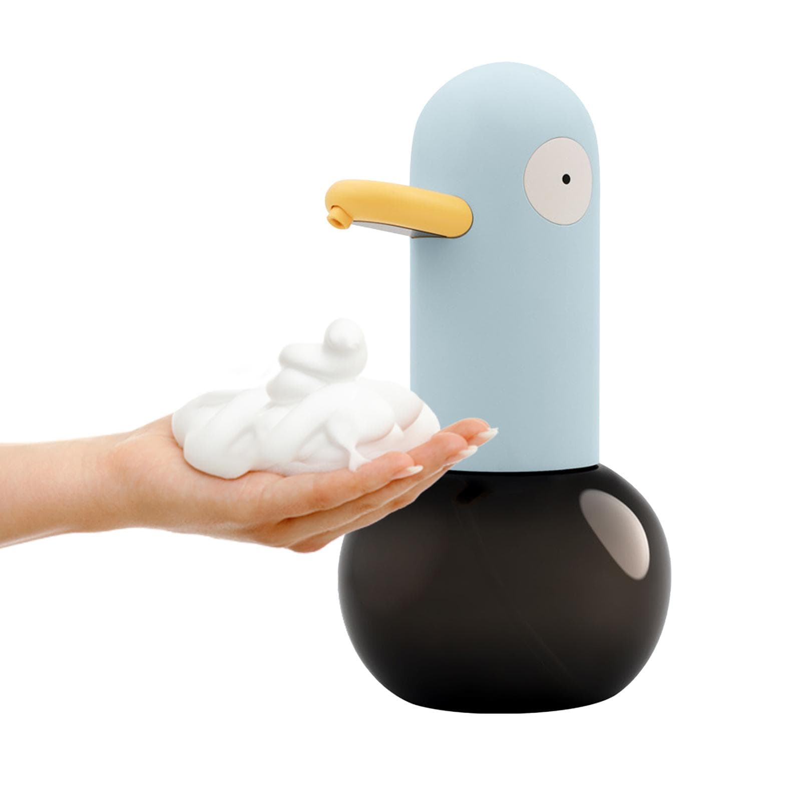 400mL Duck Shaped Automatic Foam Soap Dispenser Touchless Foaming Soap Dispenser USB Rechargeable blue