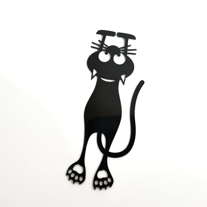 2/5Pcs Kawaii Black Cat Bookmarks for Books 3D Stereo Animal Book Mark for Student Teacher's Gifts Stationery 2Pcs