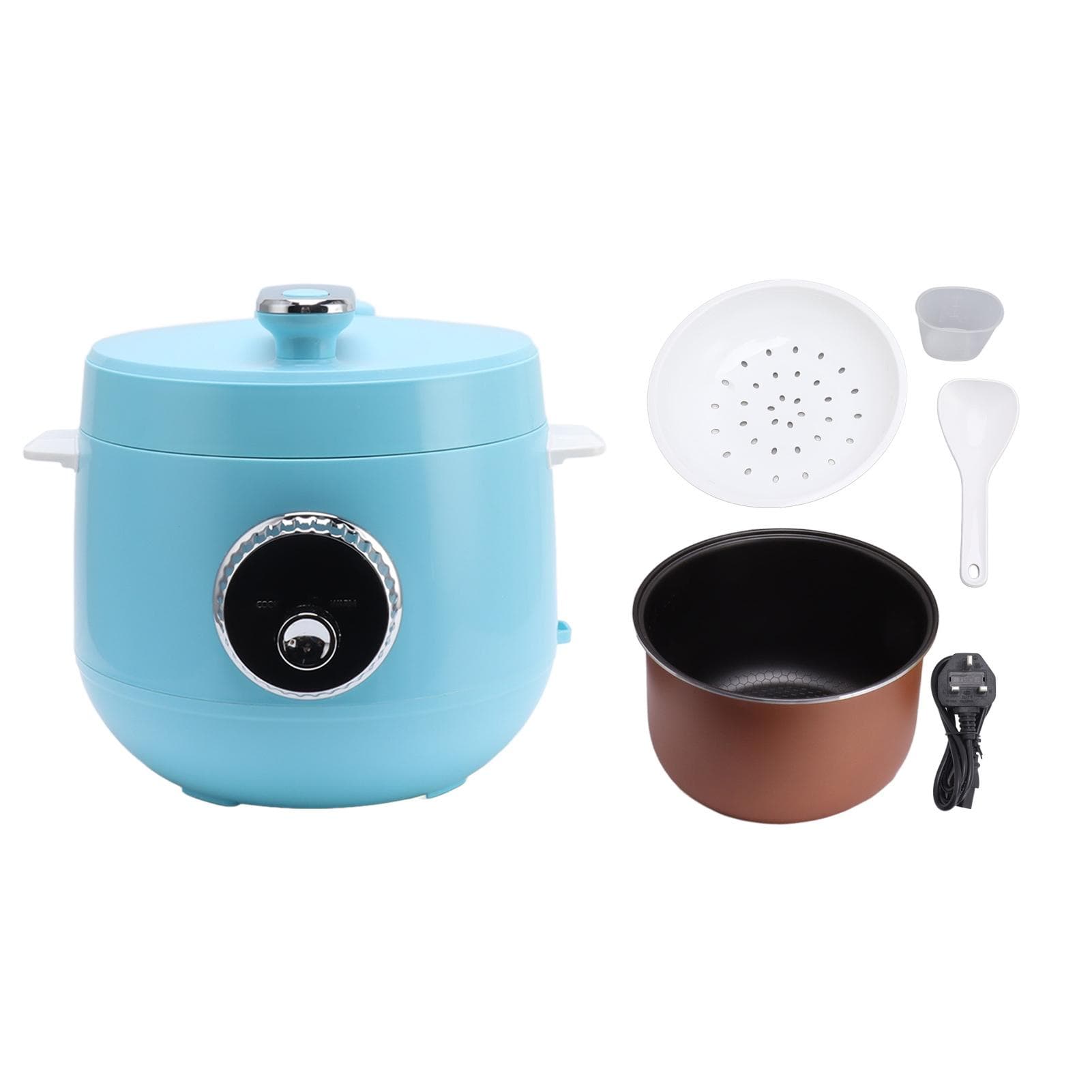 Electric Pressure Cooker 5L Large Capacity Prevent Stick Safety Multifunction Rice Cooker 900W L blue