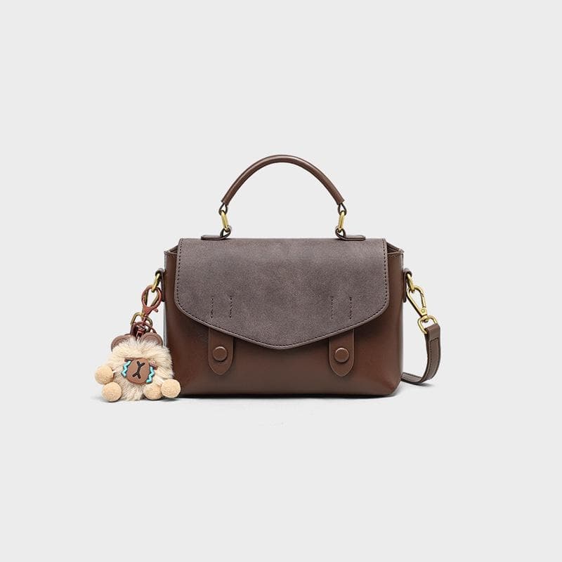 High Appearance Level All-in-one Retro Bag Small Square Bag Hand Bill Shoulder Leather Crossbody Bag for Women Sword Bridge Bag