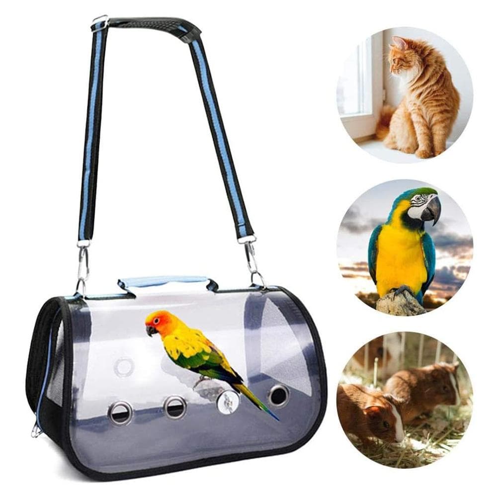 Clear Handheld Parrot Bird Bag Car Bird Cage Packing Bag with Holes Outdoor Travelling Pet Bird Bag