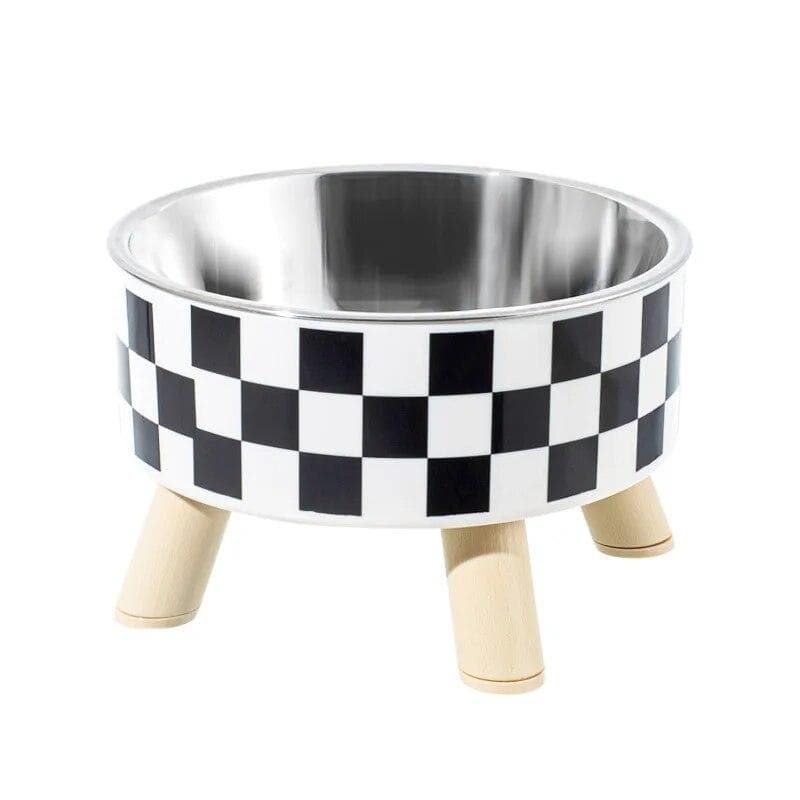 Elevated Cats Feeder Bowl Anti-choking Raised Cat Food Water Bowl With Stand Pet Feeding Drinking Supplies lattice