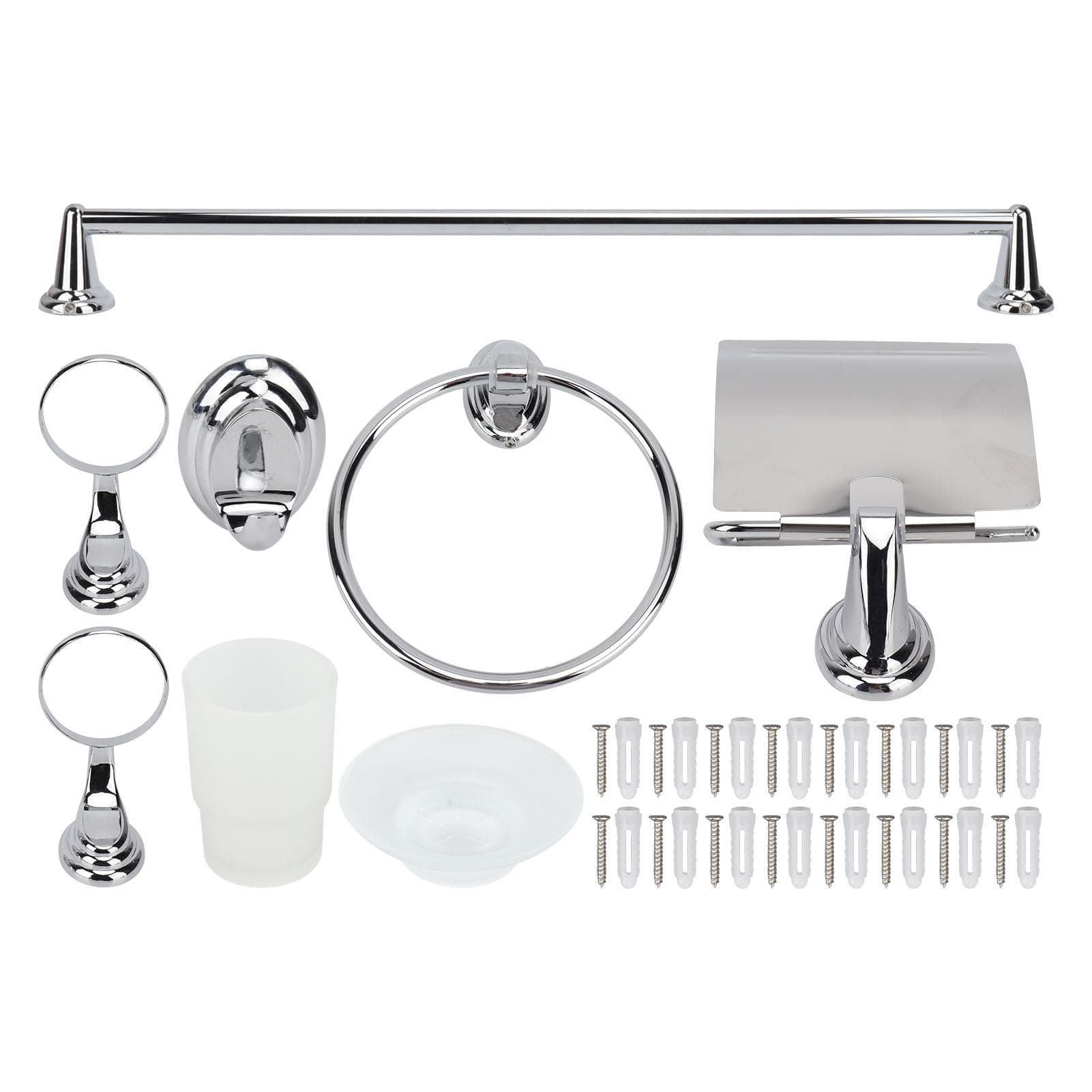 Bathroom Rack Set Stainless Steel Towel Rack Toilet Paper Holder Hook Kit for Home