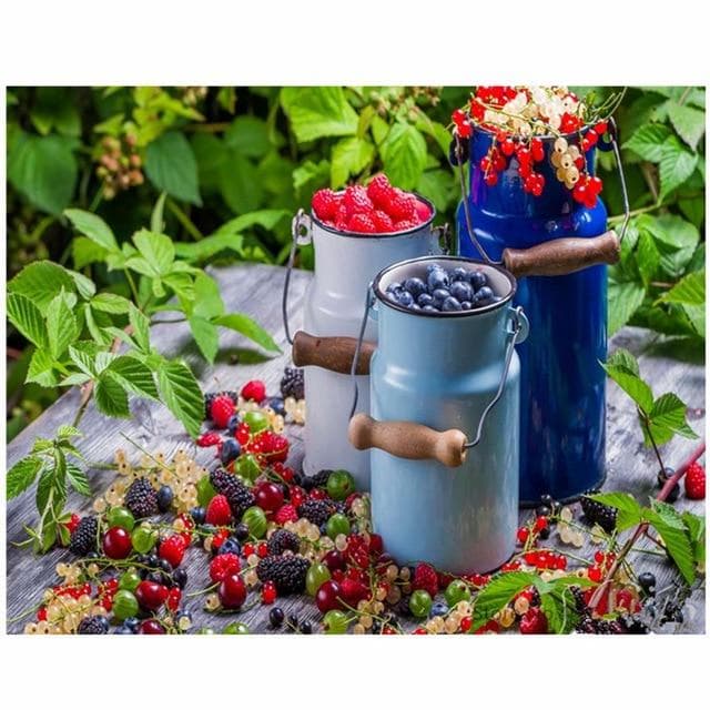 Diamond Painting Fruit 5D Diy Diamond Embroidery Grape Kitchen Home Decoration 20X30CM