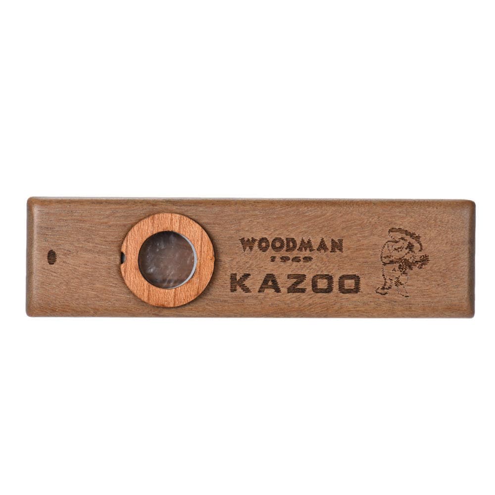 Wooden Kazoo Ukulele Guitar Partner Wood Harmonica with Box for Music Lover