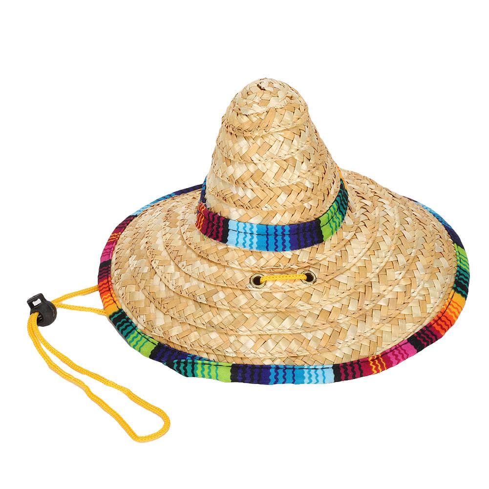 Mini Pet Dogs Straw Hat Sombrero Cat Dog Sun Beach Party Straw Hats for Dogs AccessoriesM M(for 4-6.5kg)