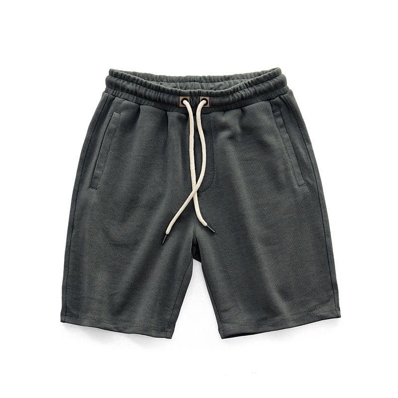 Men's Knitted Five-point Pants, Distressed Cotton Sports Shorts, Elastic Waist, Loose Casual Pants, Trendy XXL grey