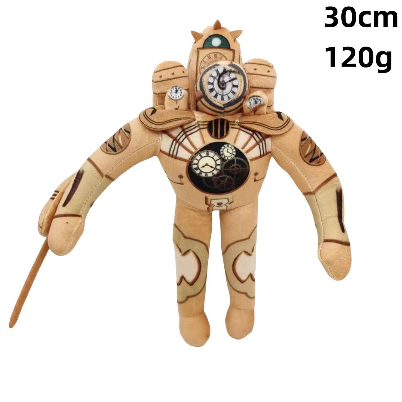 New Clock Man Cross Border Toilet Man Toy Skibidi Toilet Plush Toy Doll light yellow