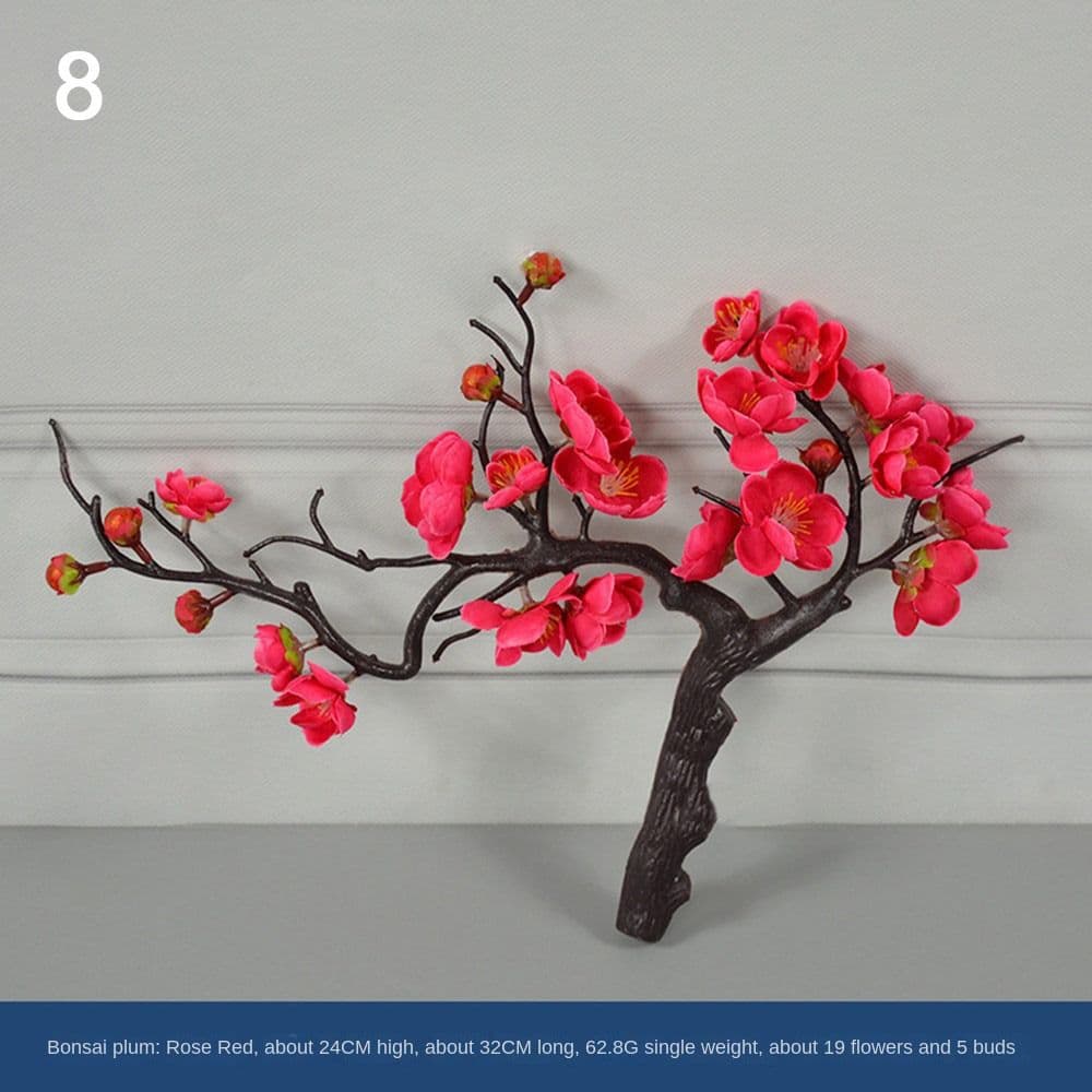 Multistyles Plum Blossom Branch Short Red Home Party Decoration Artificial Flowers Home Decoration 8