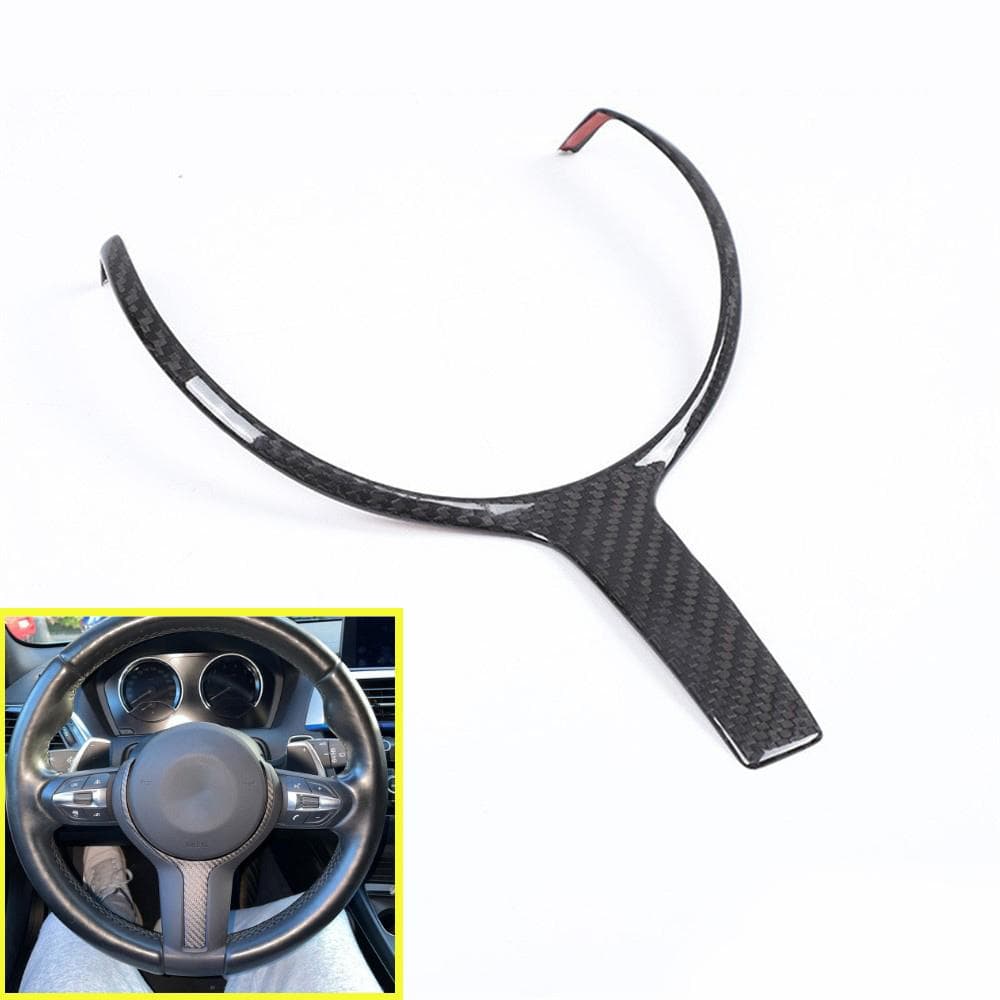 Carbon Fiber Look Steering Wheel Trim For BMW M-Sport F10 F06 F30 F32 F33 F15 X5