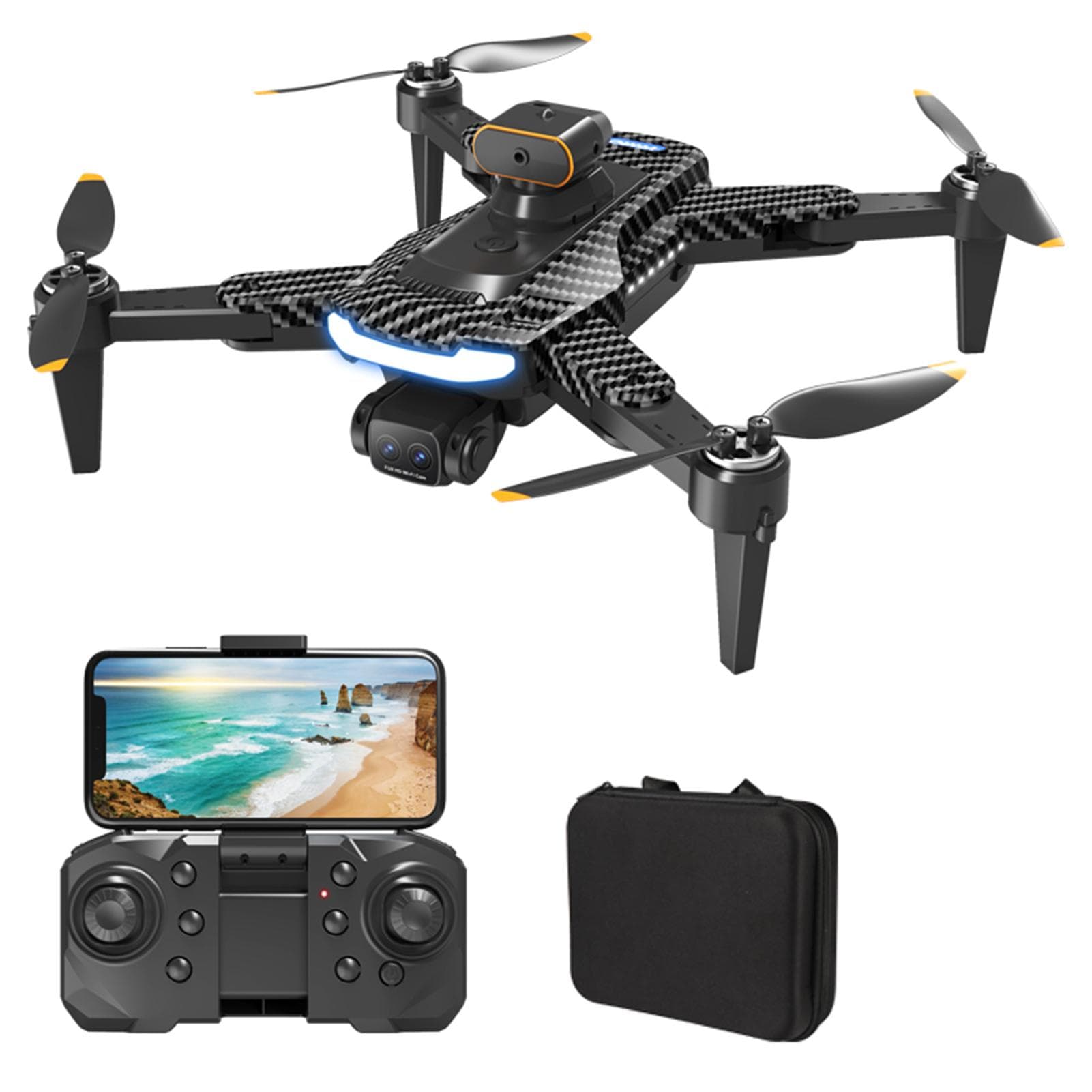 Remote Control Drone with Camera 8K Dual Camera GPS 5GWIFI 5-sided Infrared Obstacle Avoidance GPS-1 battery black