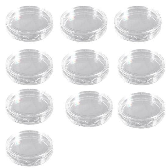10Pcs Transparent Boxed Coin Capsules Sizes Available 18mm to 50mm Coin Cases 30 mm