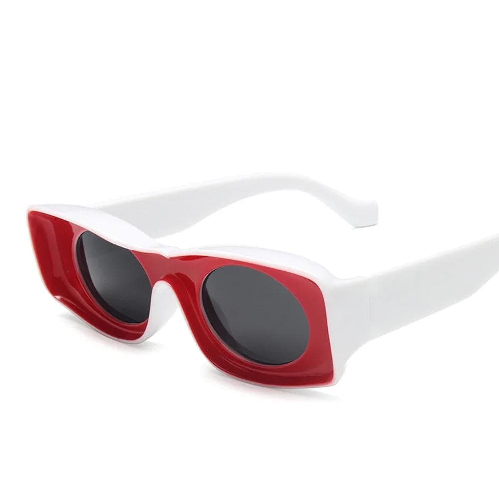 Retro Rectangle Sunglasses for Women Trendy Colorful Shades UV Protection Stylish Accessories As Picture