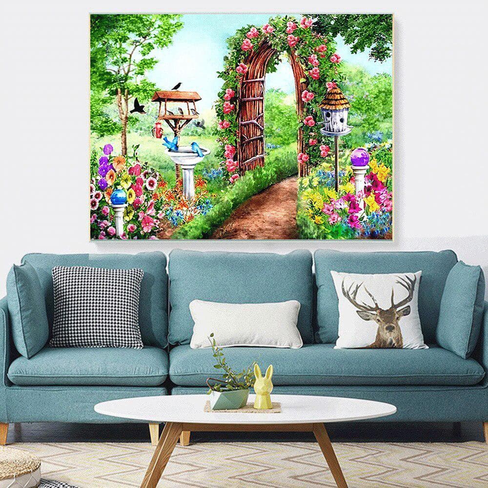 Diamond Painting Landscape Diamond Mosaic Garden Full Square Rhinestone Picture Diamond Embroidery 20X30