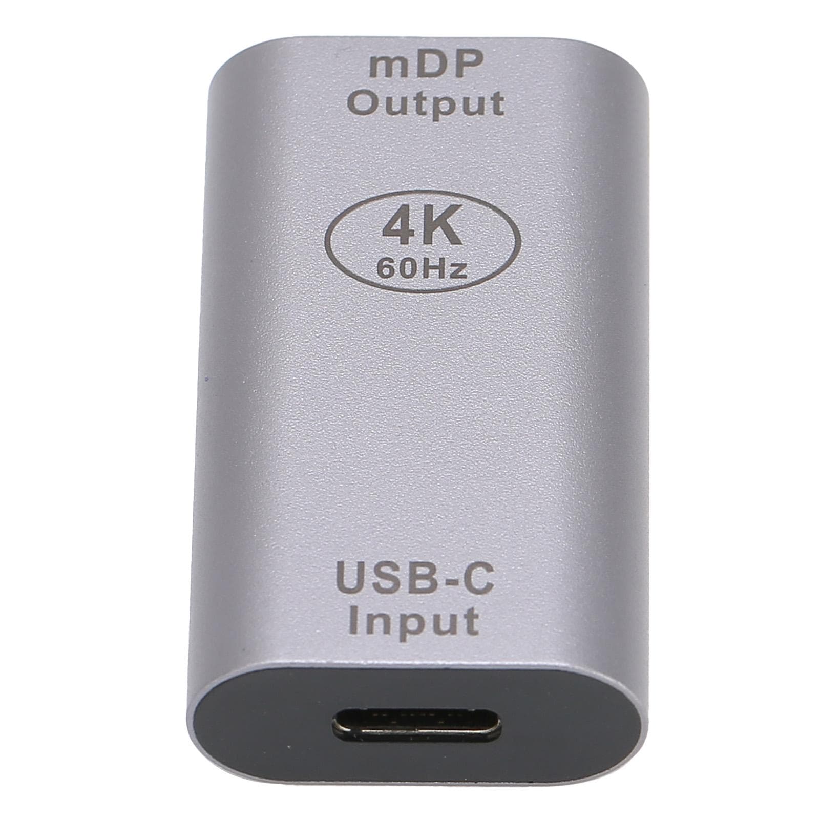 TypeC Female to MiniDP Female Adapter Portable USBC Adapter HighDefinition Computer TV Cable