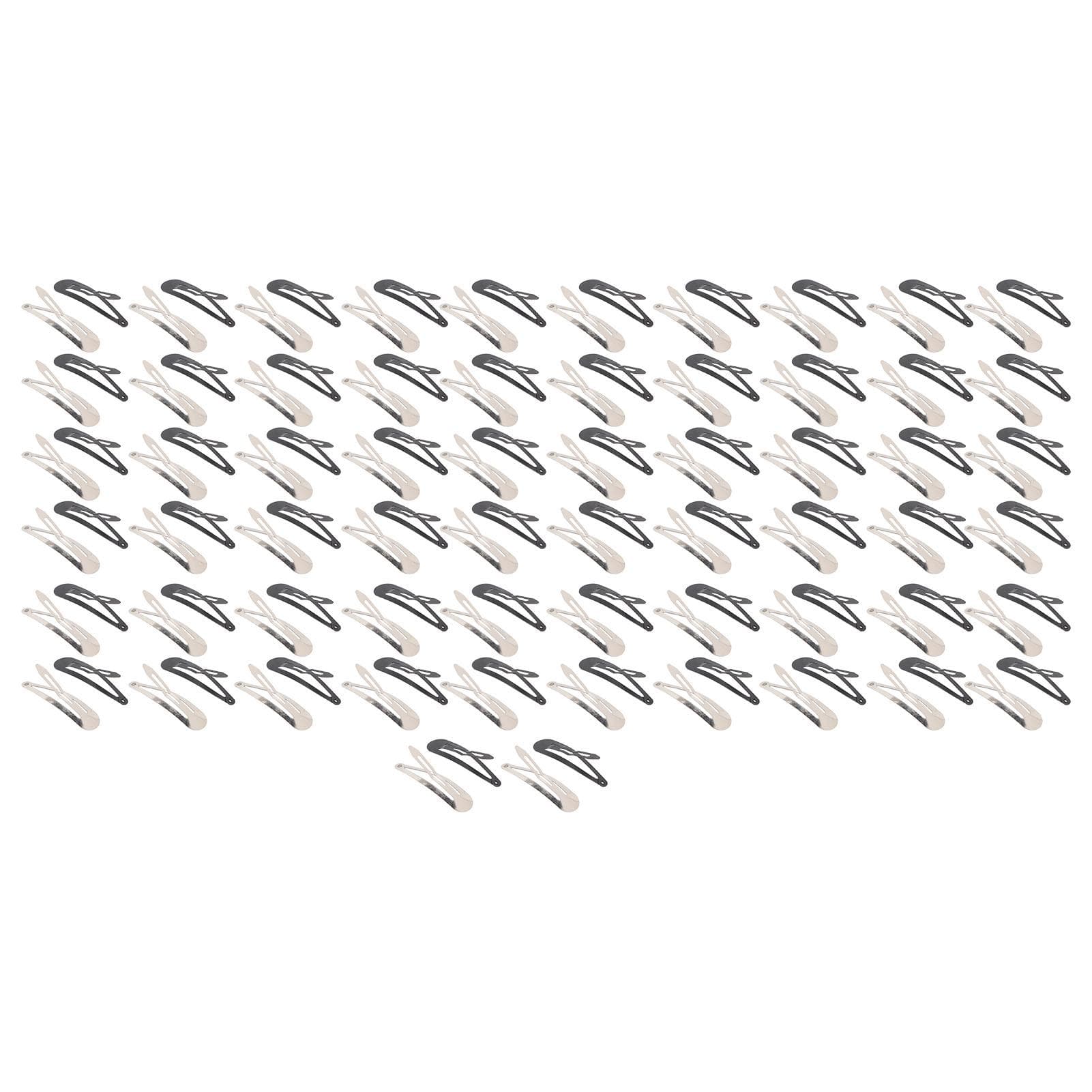 100Pcs Snap Hair Clips Thickened Durable Metal 2.0in Long Safe Elastic Hair Barrettes for Women