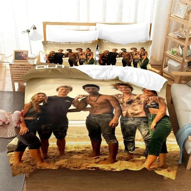 TV Outer Banks Bedding Set Boys Girls Twin Queen Size Duvet Cover Pillowcase Bed Kids Adult Fashion Home Textileextile US Full 200x230cm