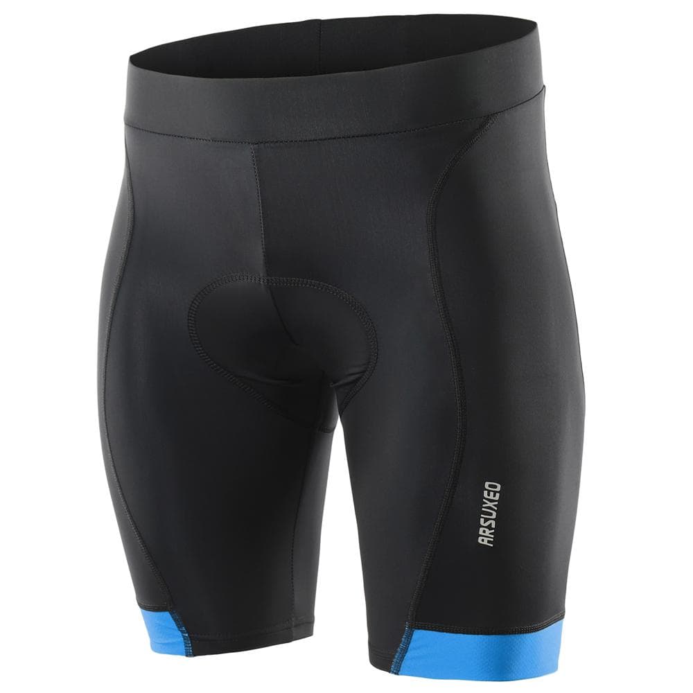 Men Summer Cycling Shorts Quick Dry Breathable Gel Padded Bike Riding L blue