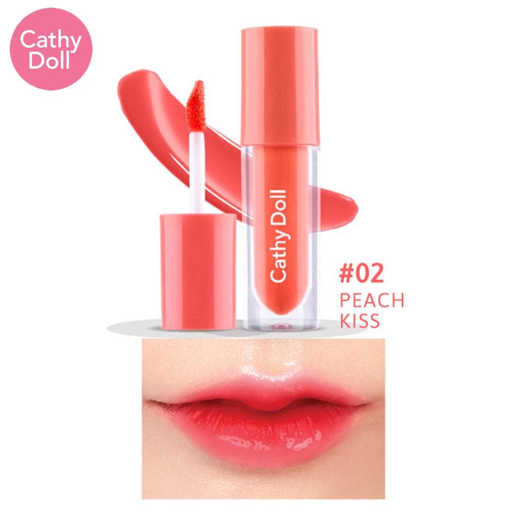 Karmart CATHY DOLL Glow Gel Tint Lip 2.4 g. - Thai Cosmetic Make Up 02 Peach Kiss