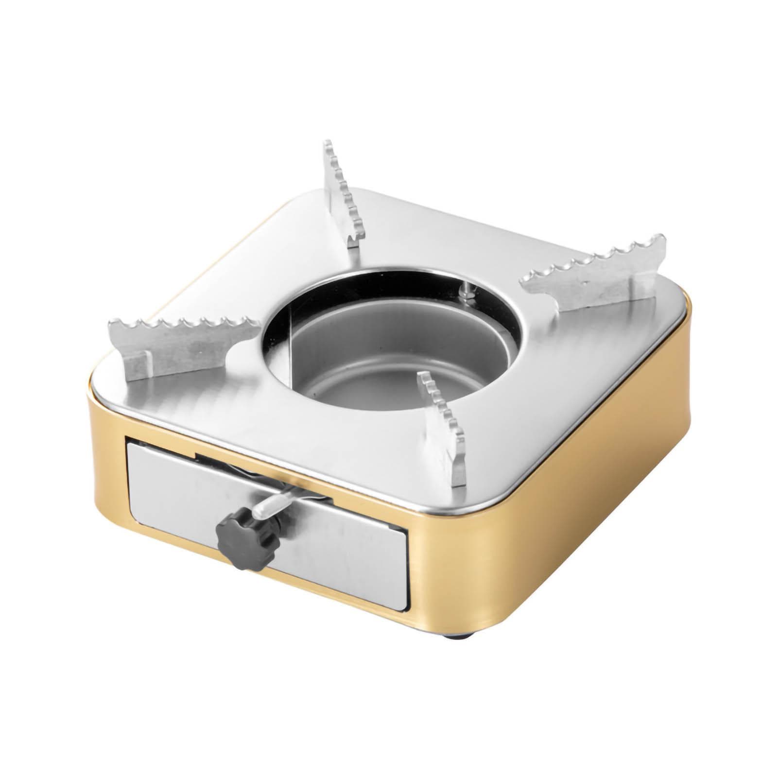 Alcohol Stove Drawer Stainless Steel Mini Portable Alcohol Stove for Home Outdoor Picnic Camping golden