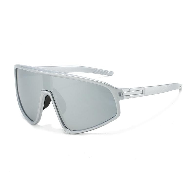 KAMMPT Oversized Sports Goggle Men Punk Mirror Cycling Sunglasses Trendy Futuristic Anti UV Hiking Shades Outdoor without case