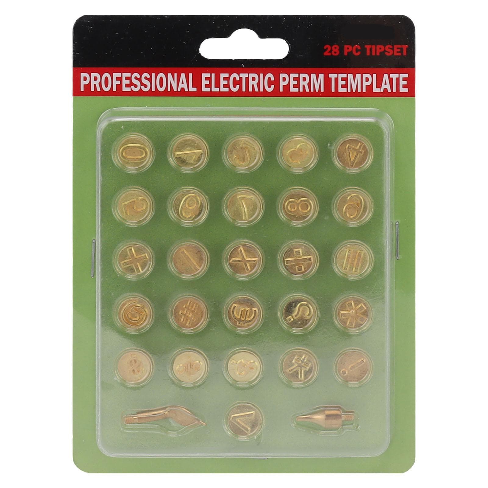 28PCS Number Wood Burning Tip Set Brass Welding Pyrography Head DIY Engraving Tool for Embossing