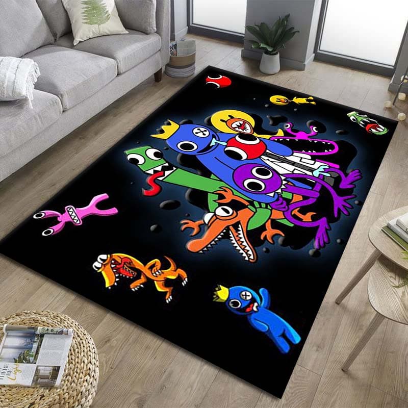 Horror Game R-Rainbow Friends Cartoon Area Rug,Carpet for Home Living Room Bedroom Sofa Doormat Decor,kids Non-slip Floor Mat 40cm x 60cm