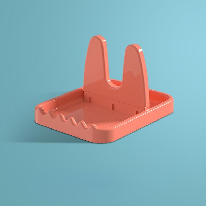Storage Holder Spoon Rest Pot Lid Holder Removable Pot Cover Holder Utensil Rest Organizer Storage Kitchen Tool pink