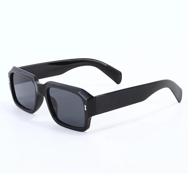 Vintage Square Sunglasses Women Designer Fashion Trendy Eyewear Black Gradient UV400 Protection Shades As Picture