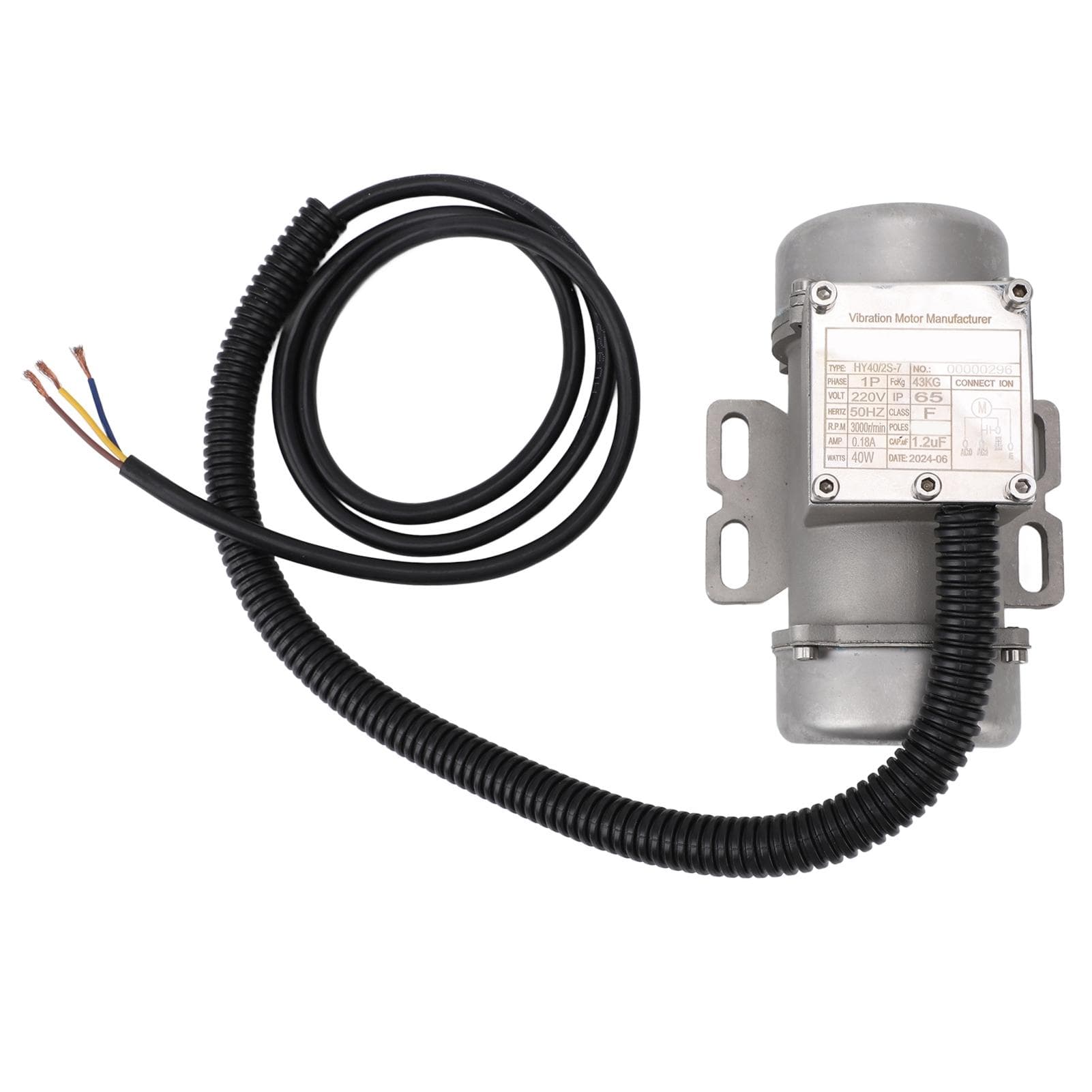 Concrete Vibration Motor 3000r/min Electric Concrete Vibrator Motor IP65 Rating for Sand Vibration