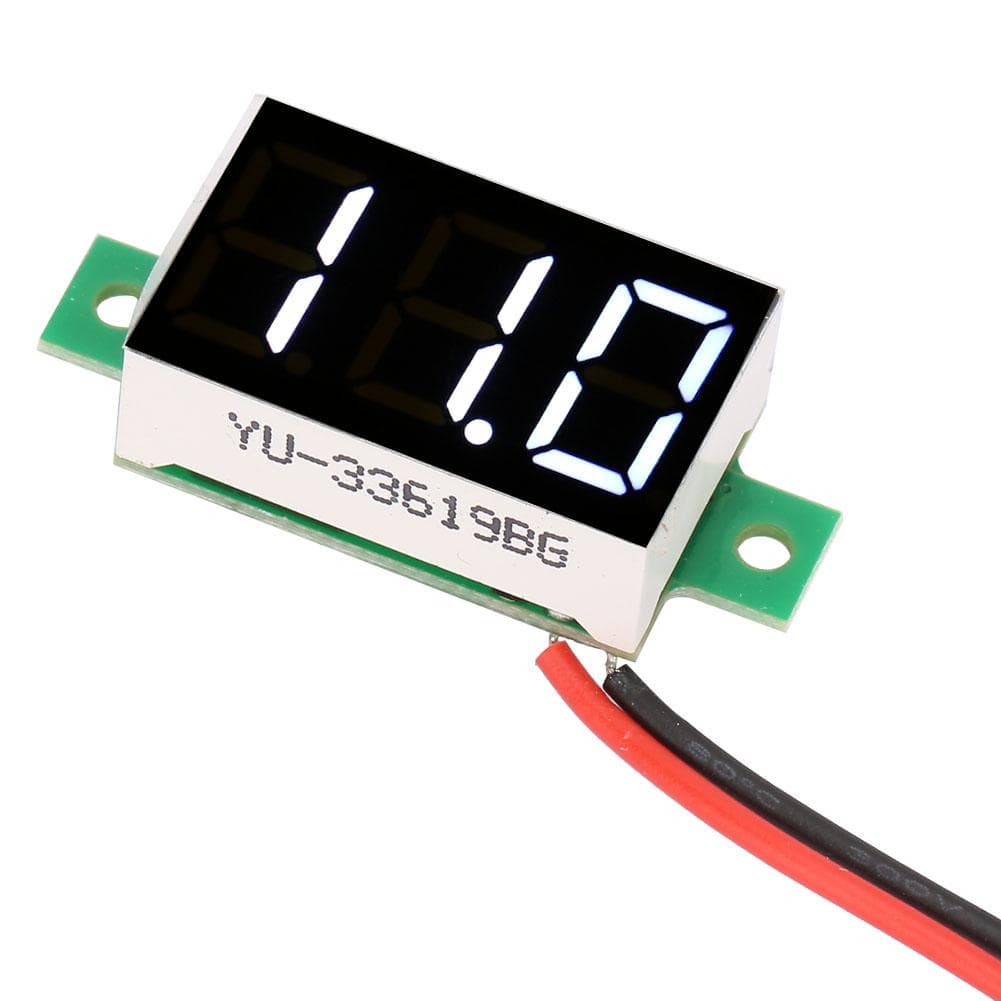 5pcs Mini LED Digital Tube Voltmeter DC 2.4V 30V 0.36 Inch Two Wire Voltage Tester 5 Colors