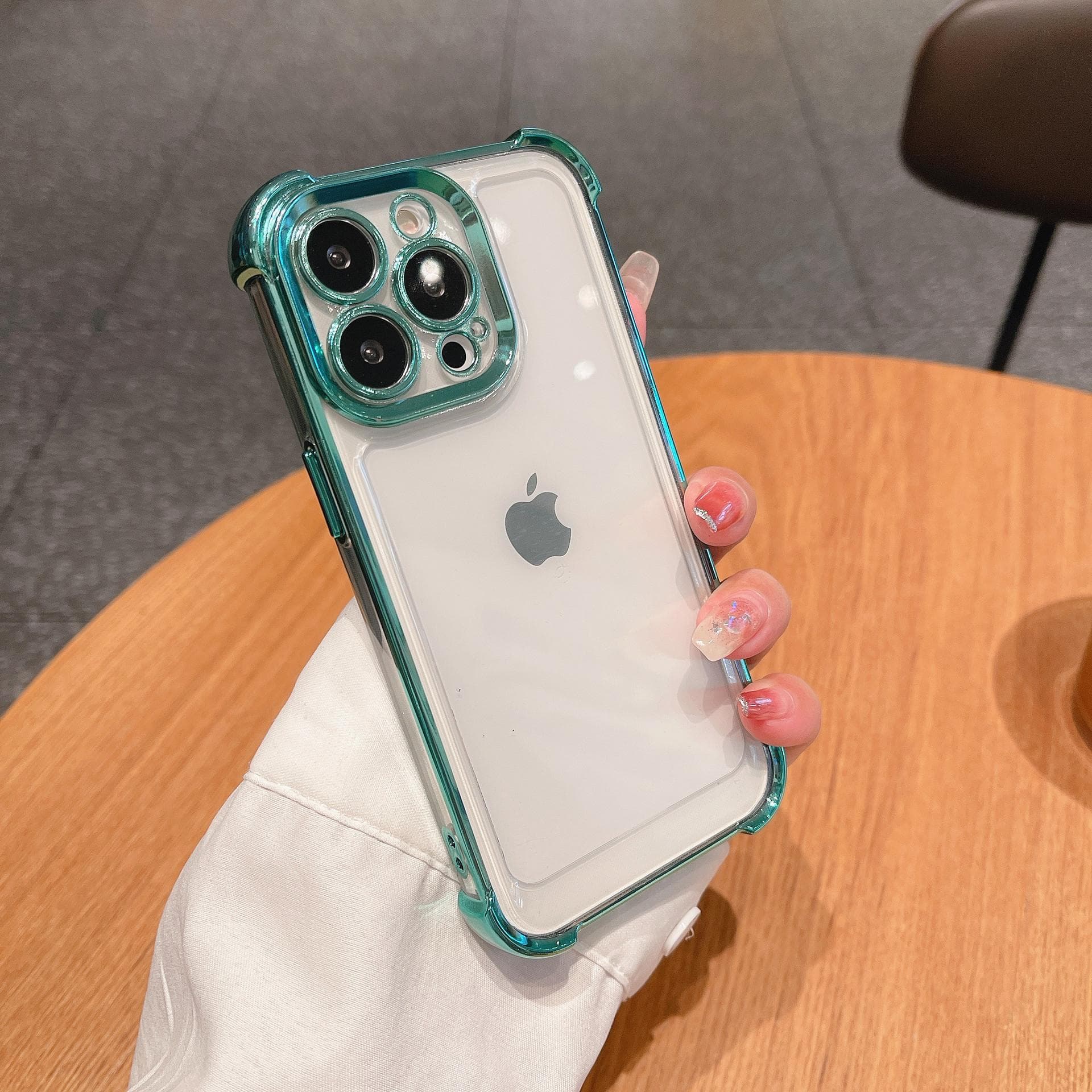 Applicable To IPhone 16 Mobile Phone Case Four Corners Anti-fall Apple 15 PROMAX Electroplated Airbag Magnetic Hard Case Protection Case iPhone 11