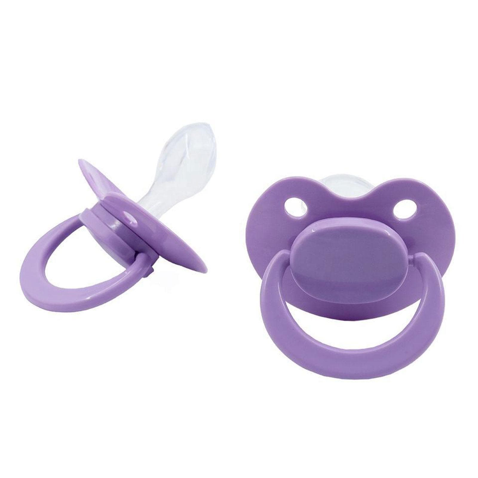 Adult Pacifier for Stress Relief Food-grade Silicone Simulation Dummy Nipple Peace and Relaxation Realistic Soother Toy purple