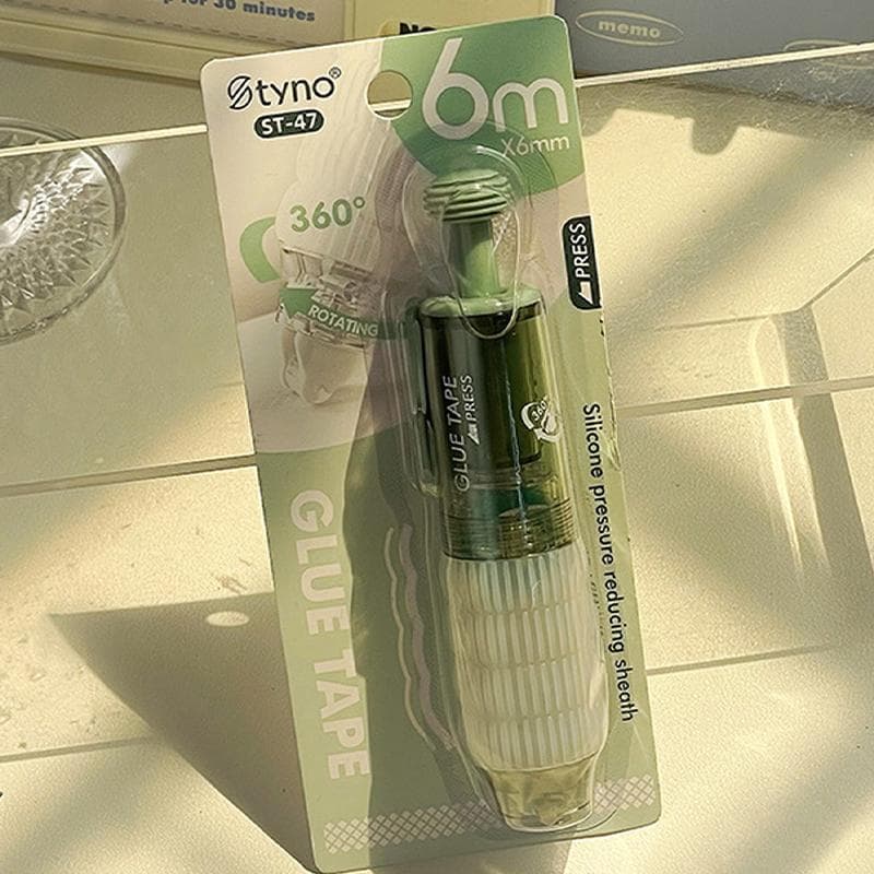 Transparent Dot Dispensing Double-sided Tape Replaceable Refills Handbook Dot Glue Stationery School Office Supplies stationery green