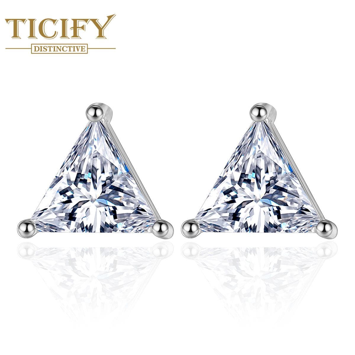 Triangular Vermiculite Earrings Simple Vermiculite Stars Geometric Triangular Earrings Fashion Earrings white