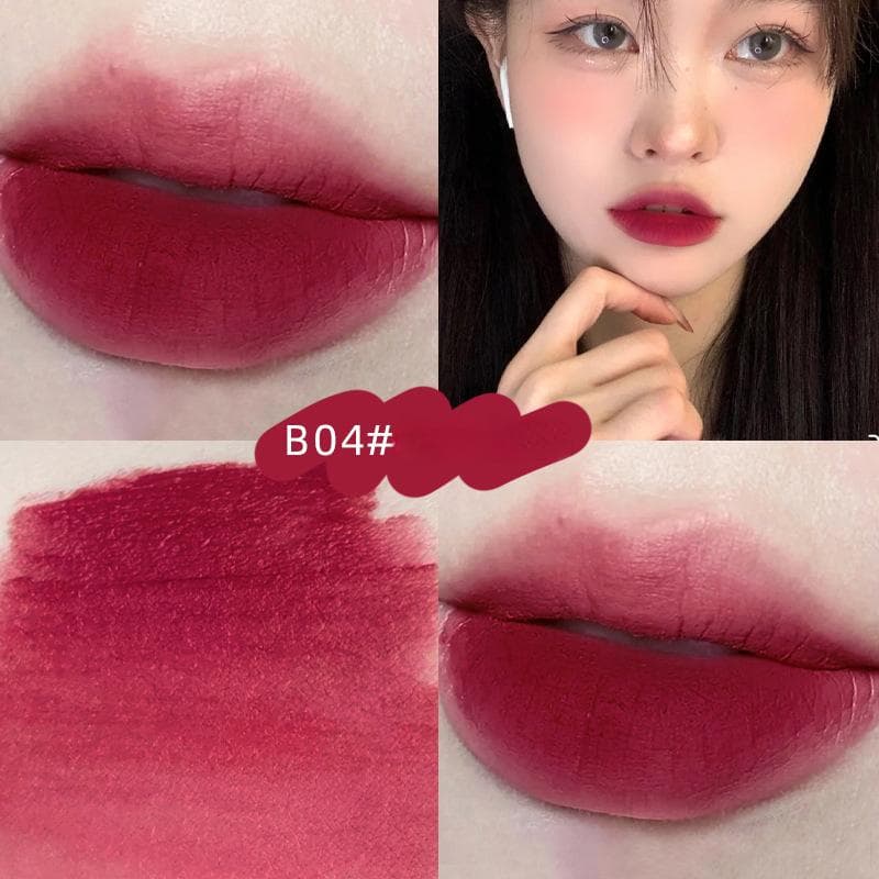 Lip Mud Matte Velvet Lipstick Long Lasting Waterproof Non-stick Cup Lip Tint Natural Lip Makeup Cosmetics