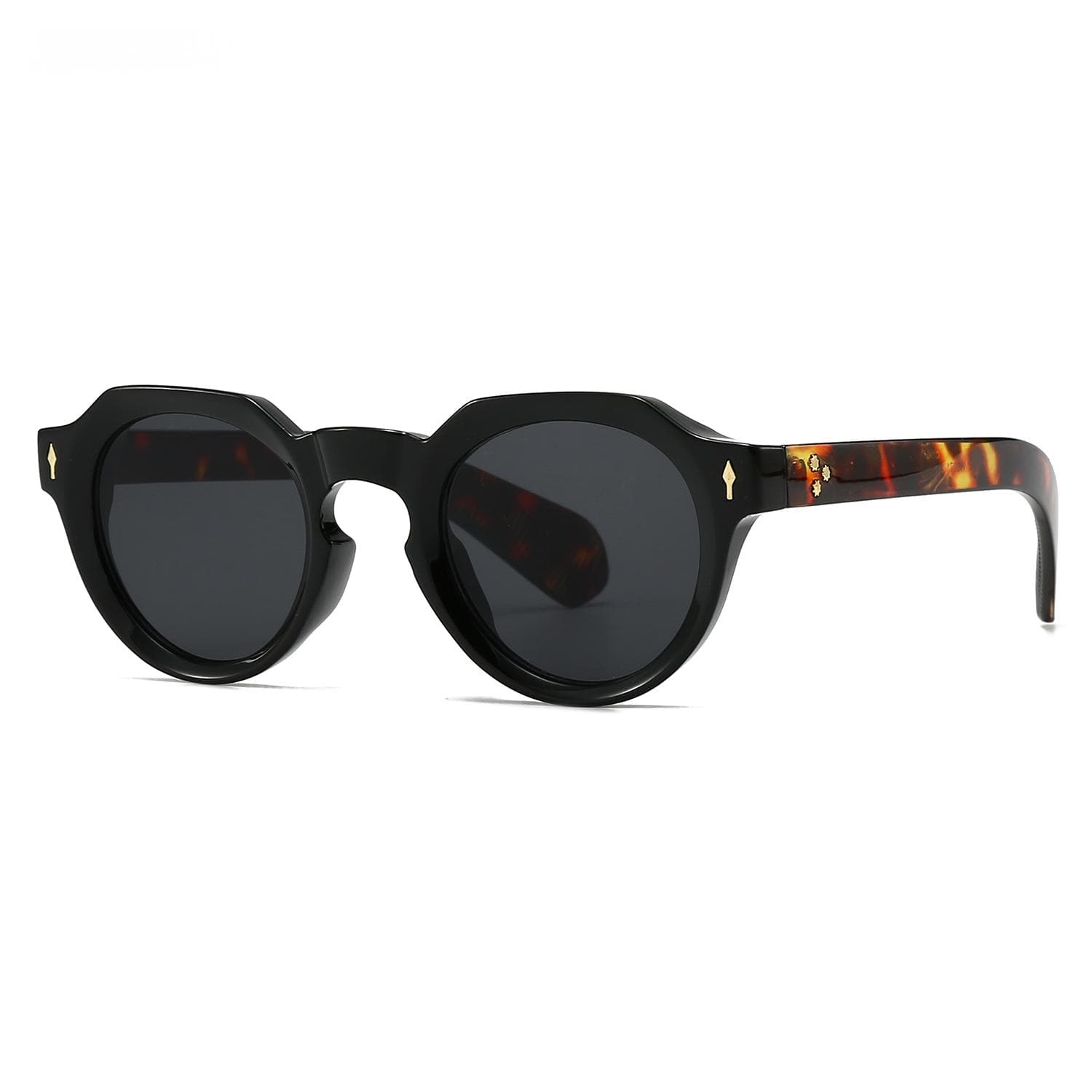 Trendy Narrow Frame Sunglasses for Street Photography Modern Retro Style Cross-Border European and American Export black