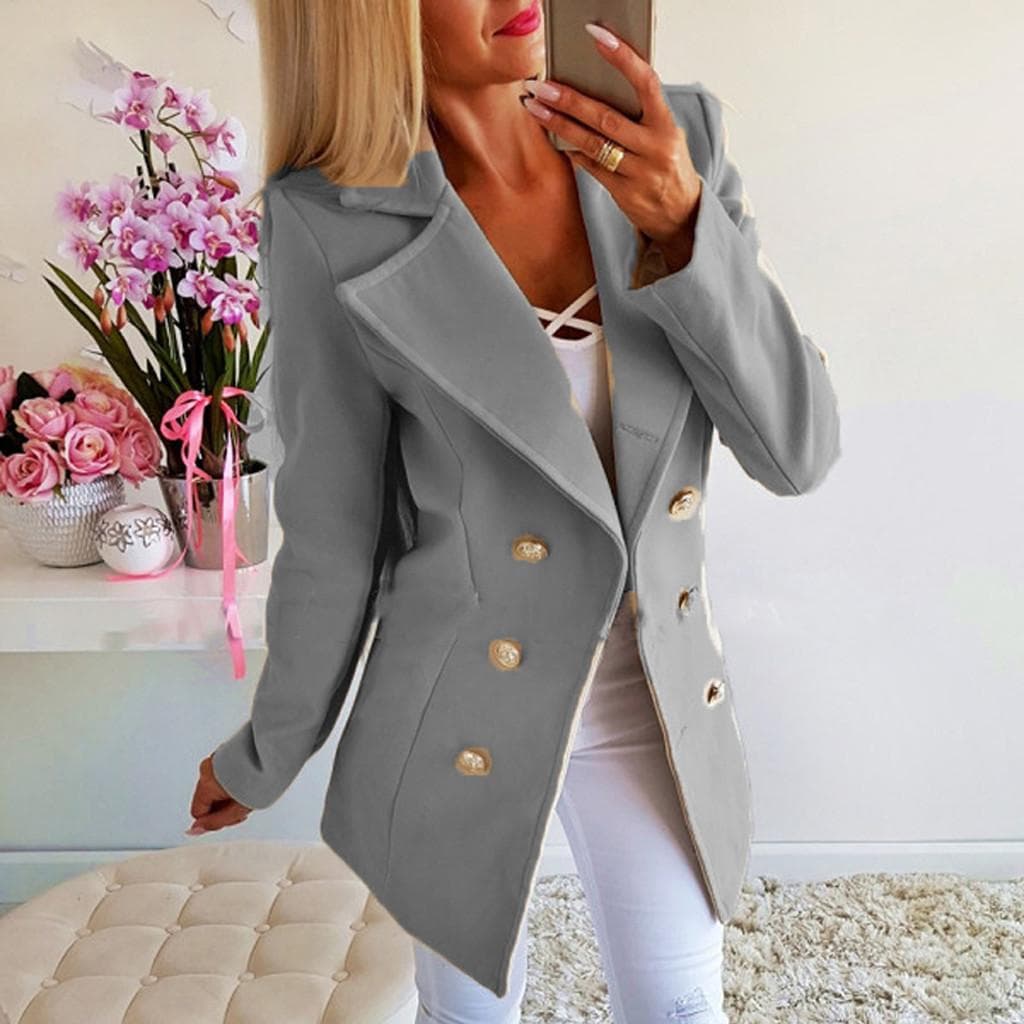 Autumn and Winter New Woolen Women's Coat and Top M
