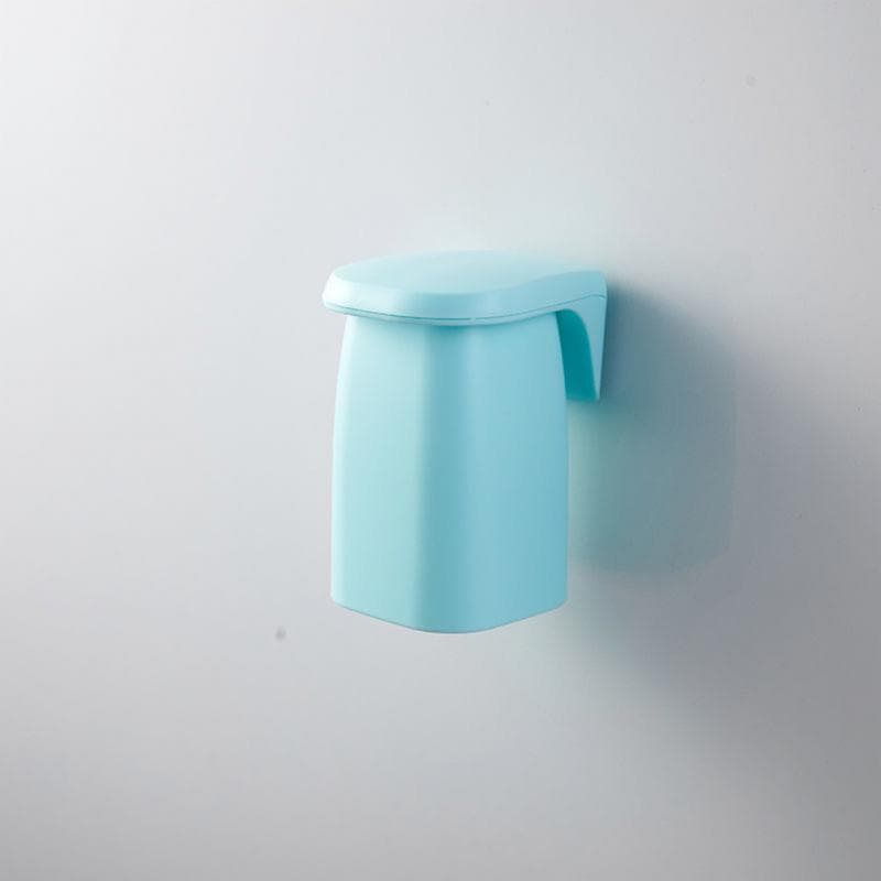1PC Magnetic Toothbrush Cup Holder Wall Mounted Punch Free Tumblers Toothbrush Cup Rack Drain Mouthwash Cup Bathroom Supplies blue